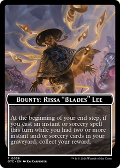 Bounty: Rissa "Blades" Lee // Wanted! (TOTC-038) - Outlaws of Thunder Junction Commander Tokens Foil-1