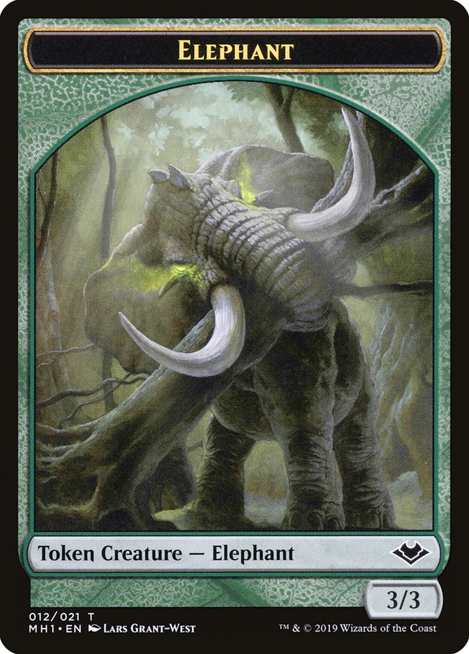 Goblin (010) // Elephant (012) Double-Sided Token [Modern Horizons Tokens]-2