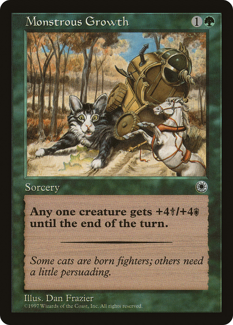 Monstrous Growth (With Flavor Text) [Portal]-1