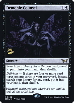 Demonic Counsel [Duskmourn: House of Horror Prerelease Promos]-1