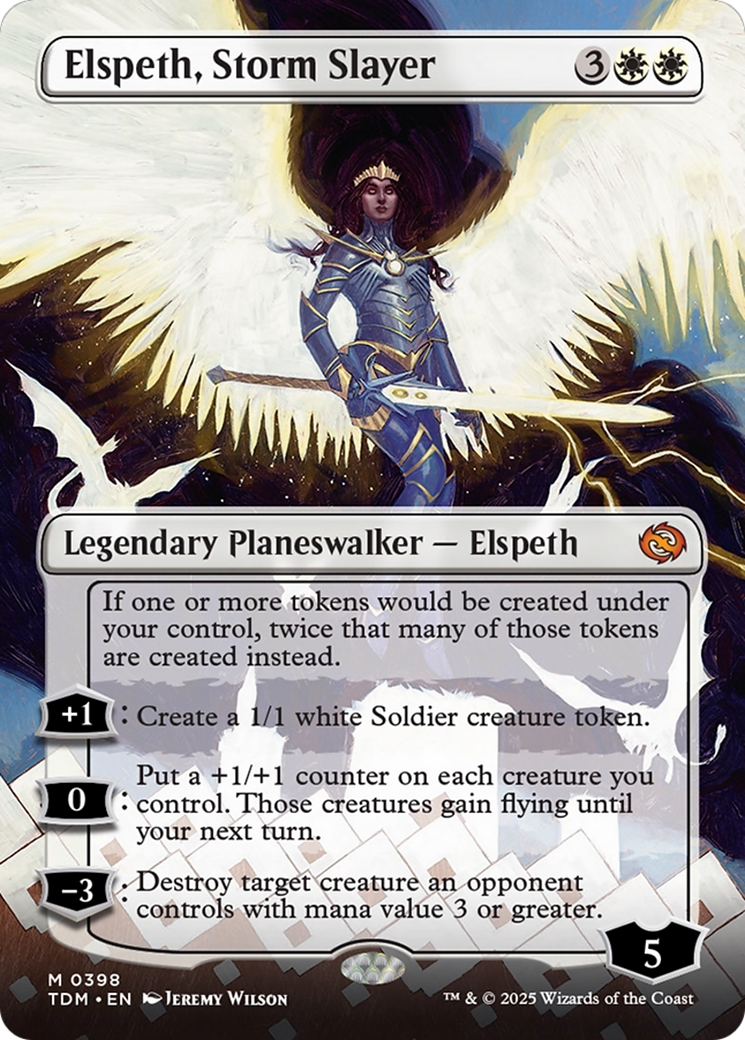 Elspeth, Storm Slayer (Borderless) [Tarkir: Dragonstorm]-1