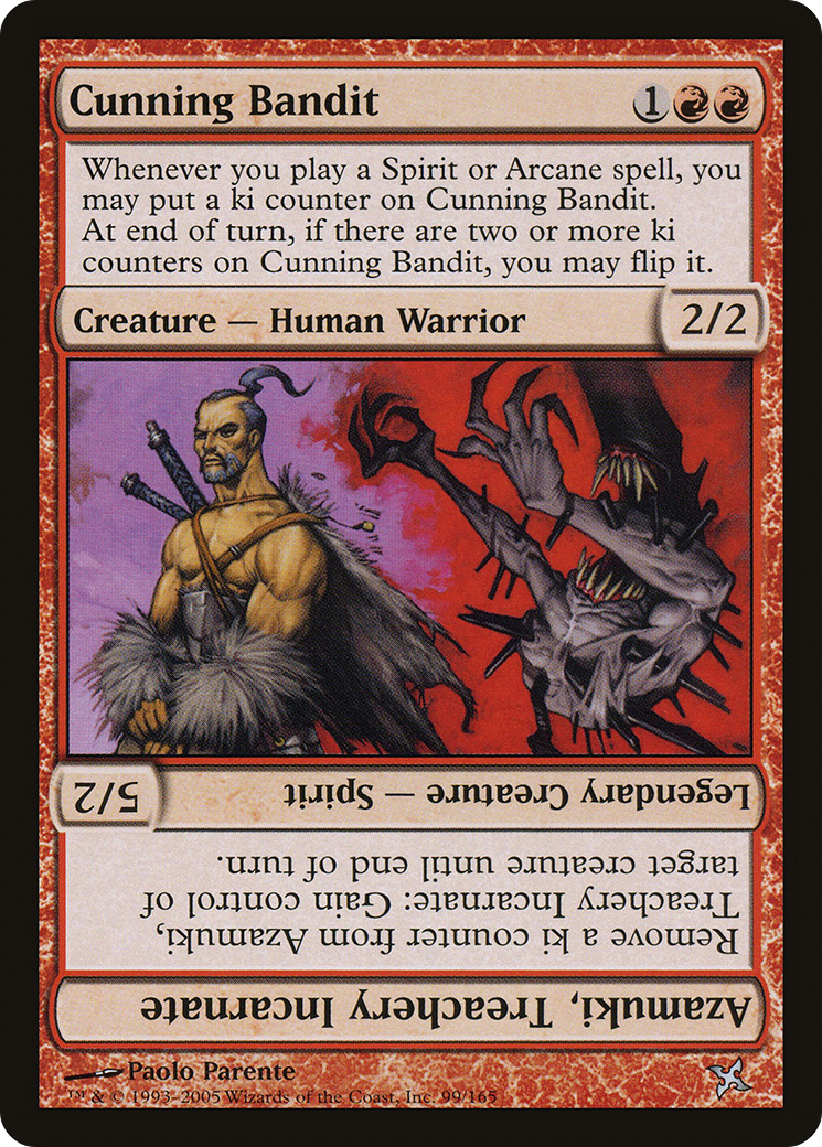 Cunning Bandit // Azamuki, Treachery Incarnate [Betrayers of Kamigawa]-1