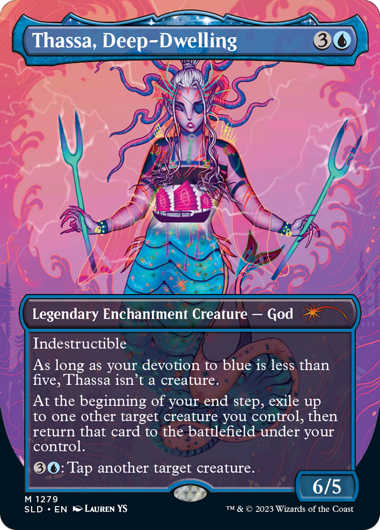 Thassa, Deep-Dwelling (Borderless) [Secret Lair Drop Series]-1