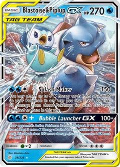 Blastoise & Piplup GX (38/236) [Sun & Moon: Cosmic Eclipse]-1
