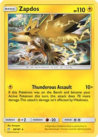 Zapdos (40/181) (Theme Deck Exclusive) [Sun & Moon: Team Up]-1