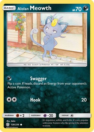 Alolan Meowth (128/236) [Sun & Moon: Cosmic Eclipse]-1
