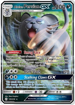 Alolan Persian GX (129/236) [Sun & Moon: Cosmic Eclipse]-1