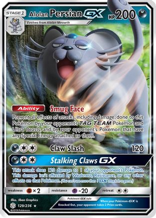 Alolan Persian GX (129/236) [Sun & Moon: Cosmic Eclipse]-1