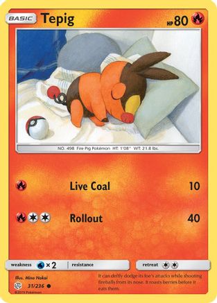 Tepig (31/236) [Sun & Moon: Cosmic Eclipse]-1