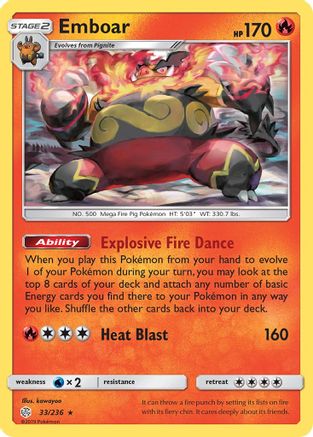 Emboar (33/236) [Sun & Moon: Cosmic Eclipse]-1