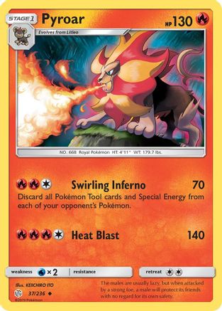 Pyroar (37/236) [Sun & Moon: Cosmic Eclipse]-1
