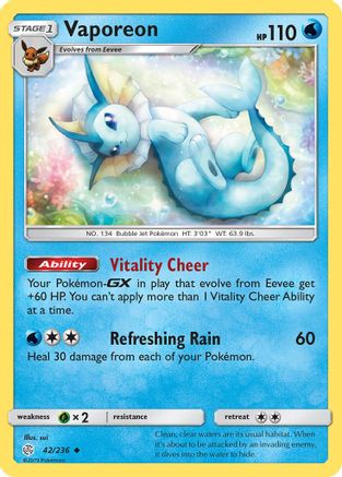 Vaporeon (42/236) [Sun & Moon: Cosmic Eclipse]-1