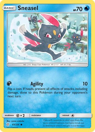 Sneasel (43/236) [Sun & Moon: Cosmic Eclipse]-1