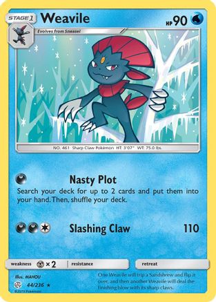 Weavile (44/236) [Sun & Moon: Cosmic Eclipse]-1