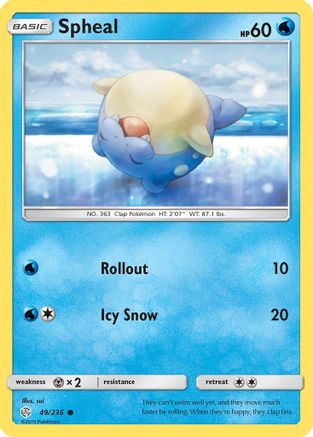 Spheal (49/236) [Sun & Moon: Cosmic Eclipse]-1