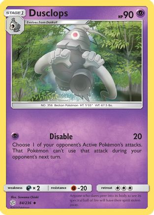 Dusclops (84/236) [Sun & Moon: Cosmic Eclipse]-1