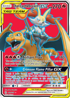 Charizard & Braixen GX (212/236) [Sun & Moon: Cosmic Eclipse]-1