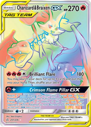 Charizard & Braixen GX (251/236) [Sun & Moon: Cosmic Eclipse]-1