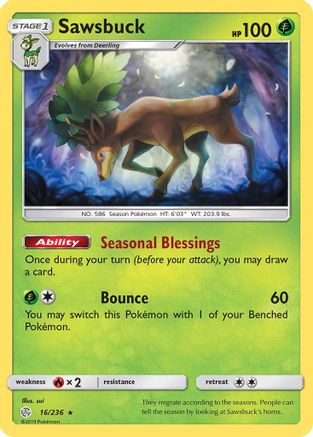 Sawsbuck (16/236) [Sun & Moon: Cosmic Eclipse]-1