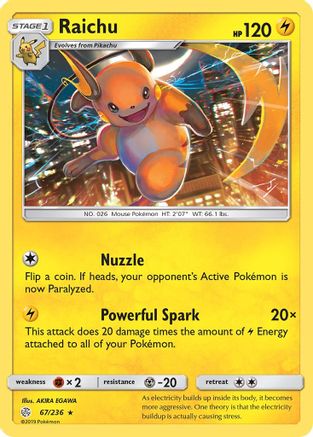 Raichu (67/236) [Sun & Moon: Cosmic Eclipse]-1