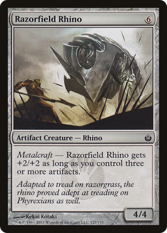 Razorfield Rhino [Mirrodin Besieged]-1