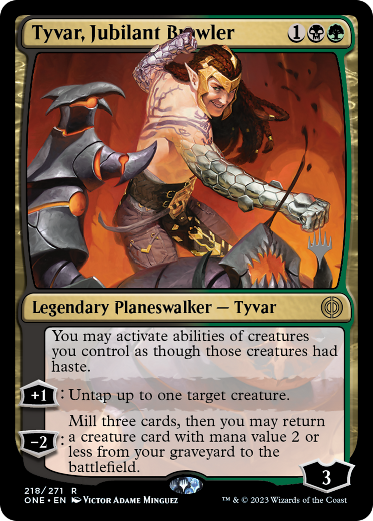 Tyvar, Jubilant Brawler (Promo Pack) [Phyrexia: All Will Be One Promos]-1