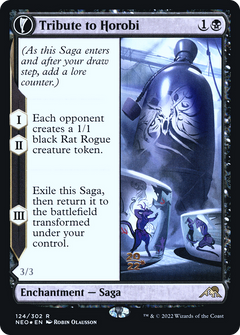 Tribute to Horobi (PRE-124) - Kamigawa: Neon Dynasty Promos: (fandfc, enchantment) Foil-1