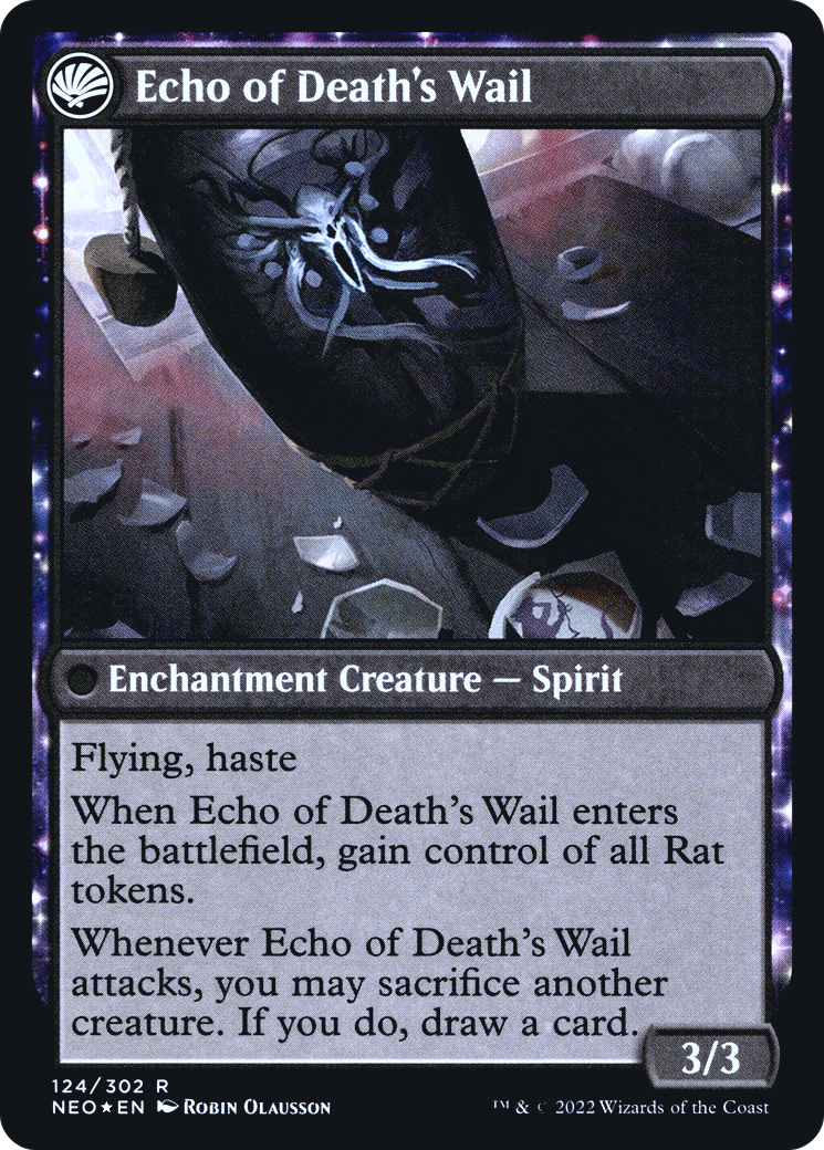 Tribute to Horobi (PRE-124) - Kamigawa: Neon Dynasty Promos: (fandfc, enchantment) Foil-2