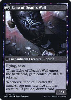 Tribute to Horobi (PRE-124) - Kamigawa: Neon Dynasty Promos: (fandfc, enchantment) Foil-2