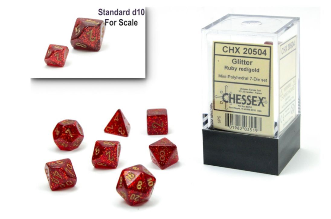 CHX 20504 Glitter Mini Ruby Red/Gold 7-Die Set-1