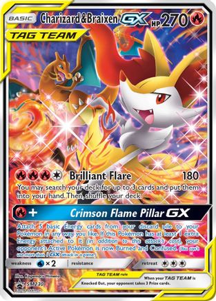 Charizard & Braixen GX (SM230) [Sun & Moon: Black Star Promos]-1