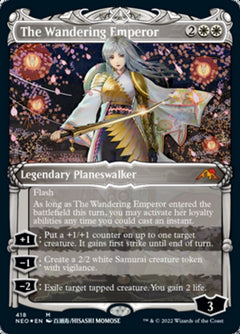 The Wandering Emperor (Showcase) (Foil Etched) [Kamigawa: Neon Dynasty]-1