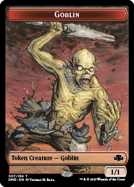 Goblin // Saproling Double-Sided Token [Dominaria Remastered Tokens]-1