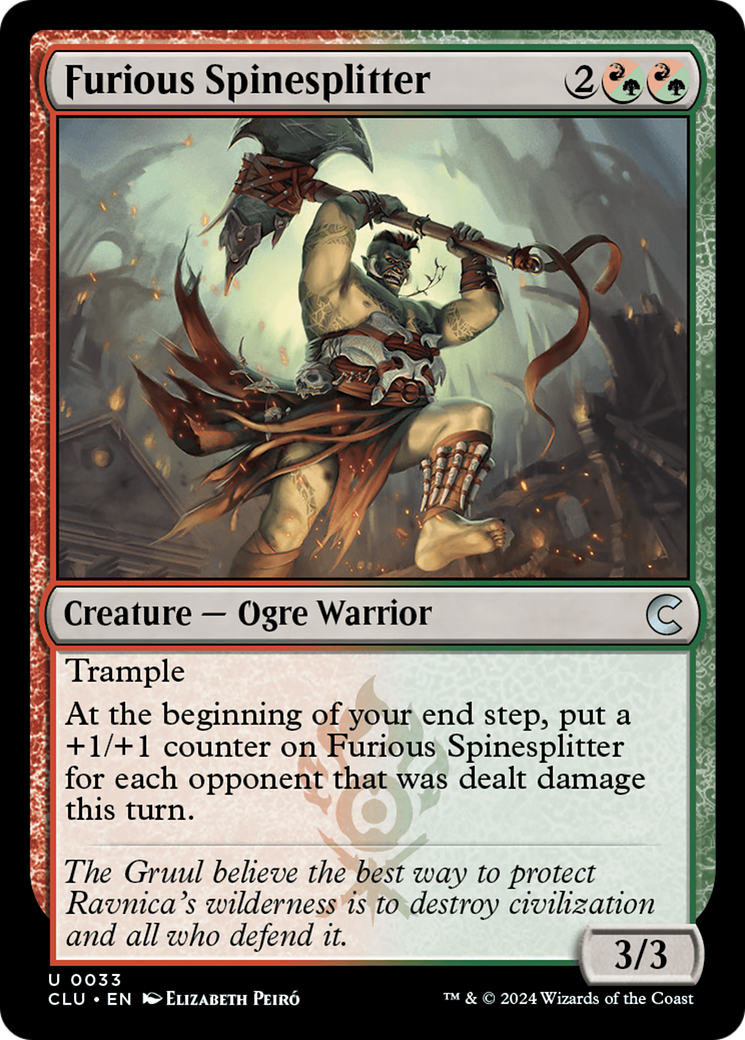 Furious Spinesplitter [Ravnica: Clue Edition]-1