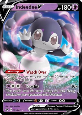 Indeedee V (091/202) [Sword & Shield: Base Set]-1