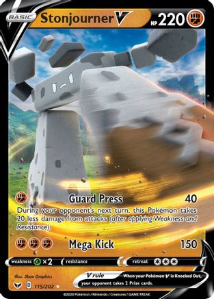 Stonjourner V (115/202) [Sword & Shield: Base Set]-1