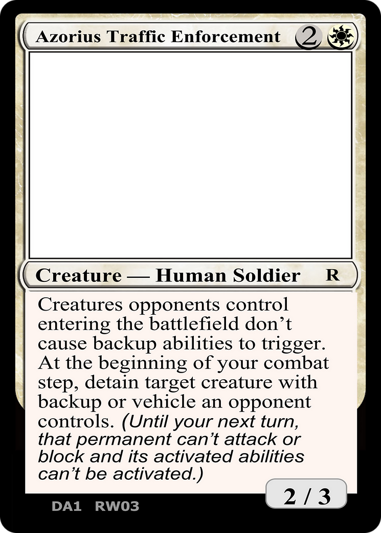 Azorius Traffic Enforcement (UNK-RW03A) - Unknown Event-1