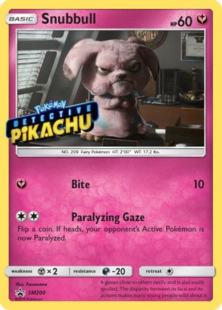 Snubbull Detective (SM200) (Pikachu Stamped) [Sun & Moon: Black Star Promos]-1