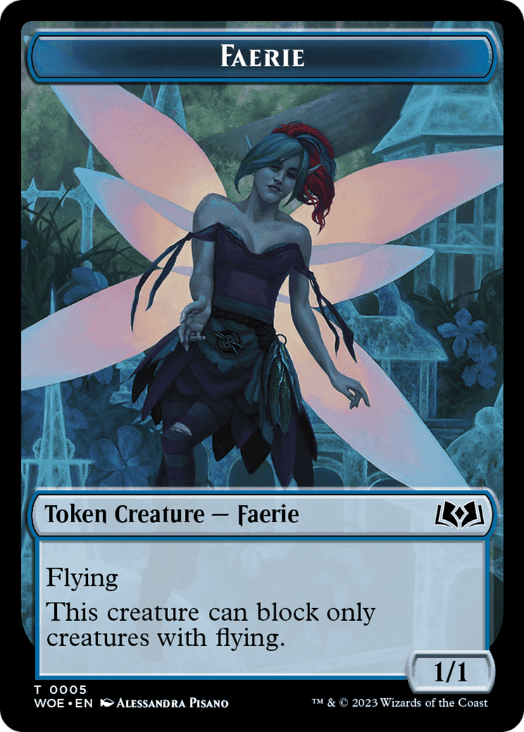 Faerie // Food (0010) Double-Sided Token [Wilds of Eldraine Tokens]-1