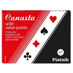 Canasta Twin Pack with Points - Piatnik Playing Cards Double Deck