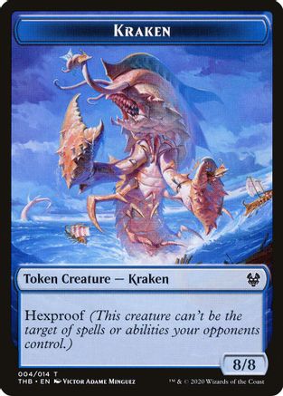 Kraken // Satyr Double-Sided Token [Theros Beyond Death Tokens]-3