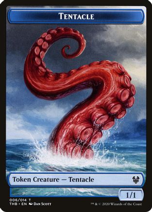 Tentacle // Satyr Double-Sided Token (THB-6 // 9) - Theros Beyond Death Tokens Foil-1