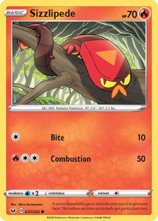 Sizzlipede (037/202) [Sword & Shield: Base Set]-1