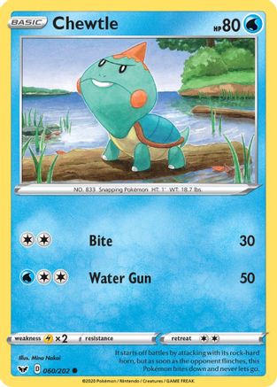 Chewtle (060/202) [Sword & Shield: Base Set]-1