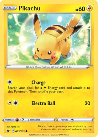 Pikachu (065/202) [Sword & Shield: Base Set]-1
