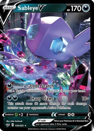 Sableye V (120/202) [Sword & Shield: Base Set]-1