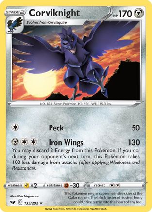 Corviknight (135/202) [Sword & Shield: Base Set]-1