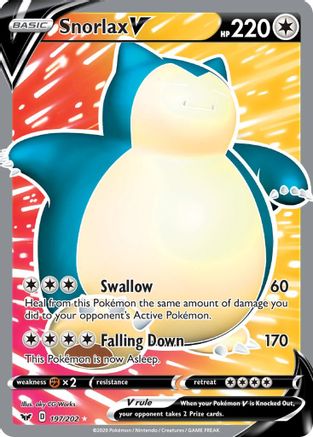 Snorlax V (197/202) [Sword & Shield: Base Set]-1