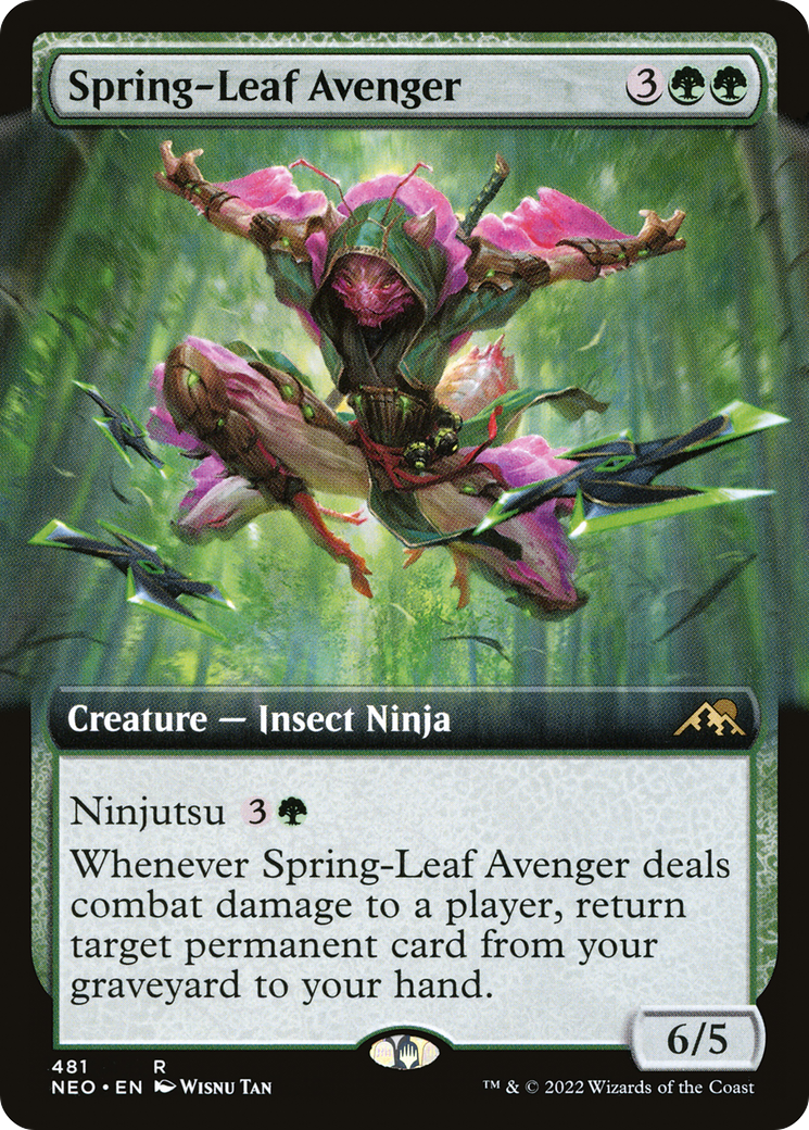 Spring-Leaf Avenger (Extended Art) [Kamigawa: Neon Dynasty]-1