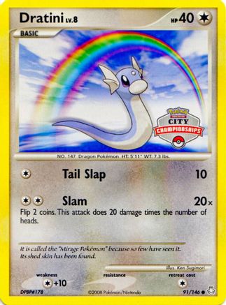 Dratini (91/146) (City Championship Promo) [Diamond & Pearl: Legends Awakened]